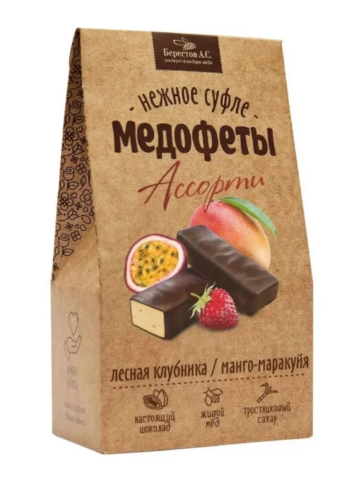 №2 Берестов Медофеты Манго маракуйя и клубникой,150г    в Осинниках