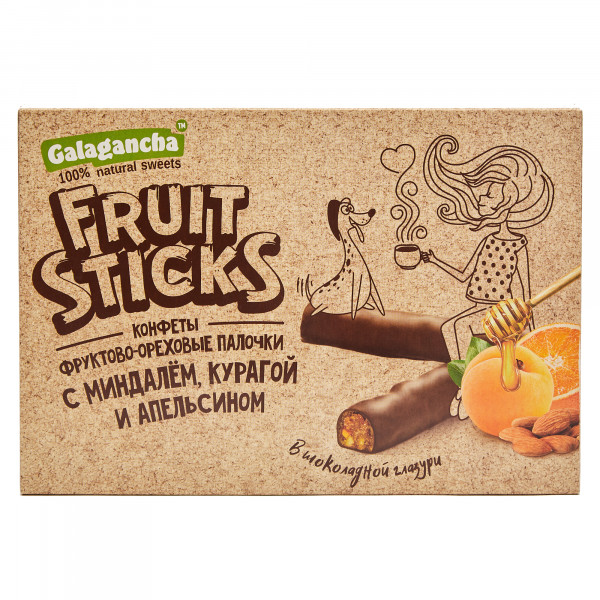 №2 Берестов КРАФТ Fruit Stiсks с курагой и миндалем, 175г   в Осинниках