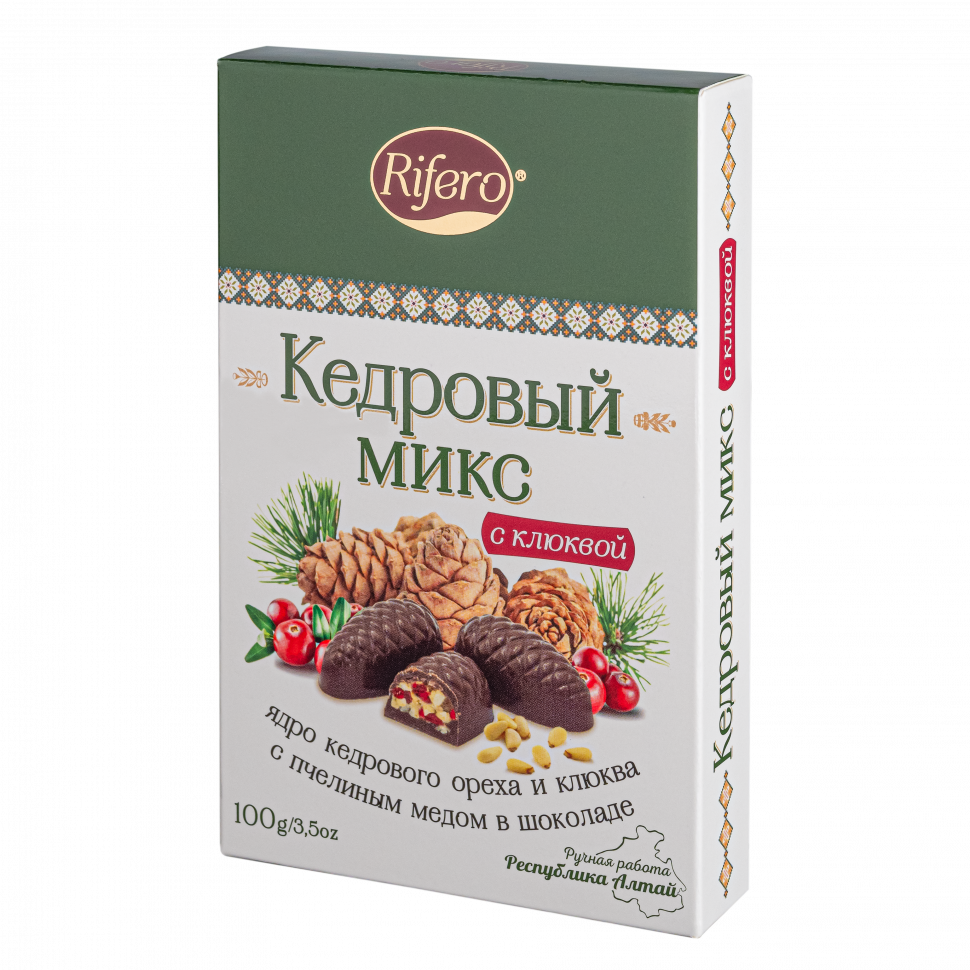  Риф и ко Конфеты "Кедровый микс КЛЮКВА" 100г     в Осинниках