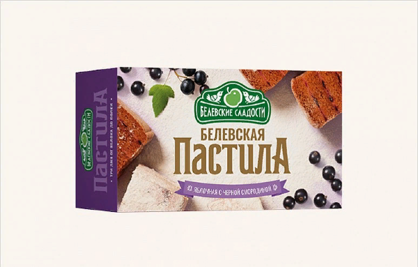 №2 Пастила  200г диетическая с ЧЁРНОЙ Смородиной, НОВЫЙ ФОРМАТ (4*50г)   в Осинниках