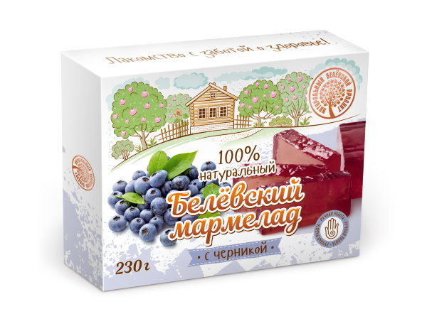 №2 Мармелад белевский "Черника" 230г в Осинниках