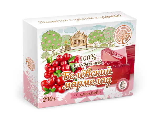 №2 Мармелад белевский "Клюква" 230г в Осинниках